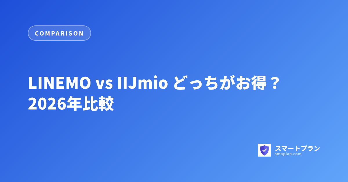 LINEMO vs IIJmio どっちがお得?2026年比較